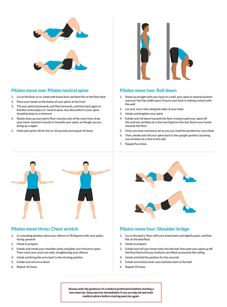 pilates for beginners - 4 simples moves to try at home