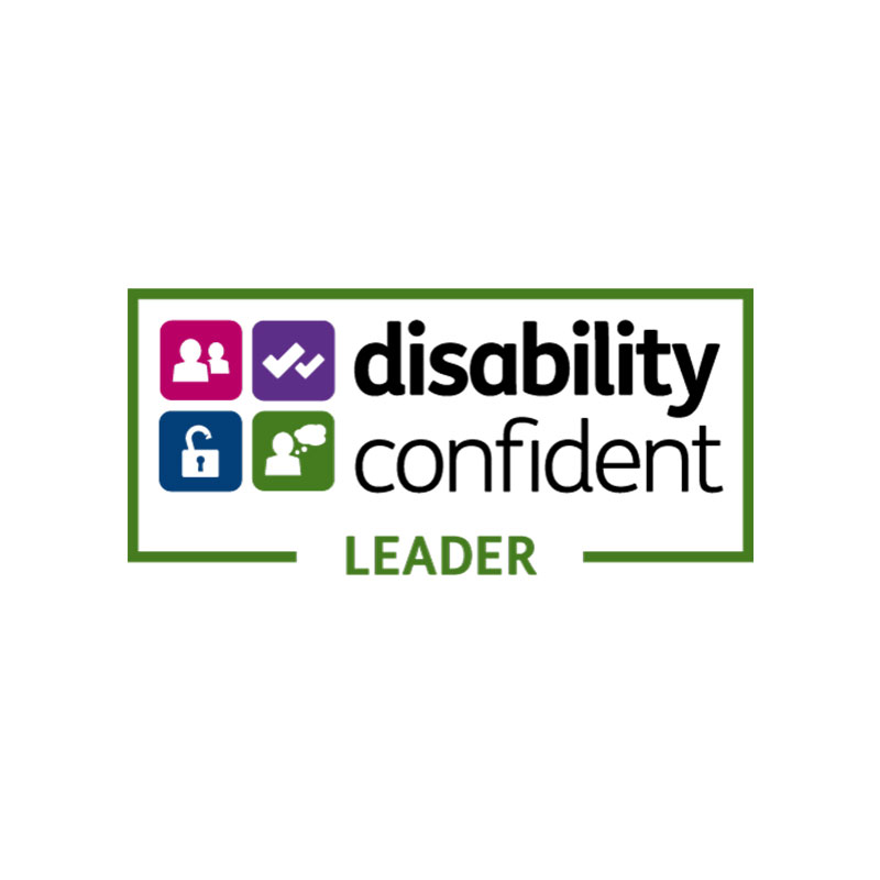 Logo with a white background shows symbols of people, a check mark, and a lock. Text reads, 